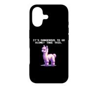 Funny Kids Boys Dangerous Alone Video Gamer Llama Lover Coque pour iPhone 17