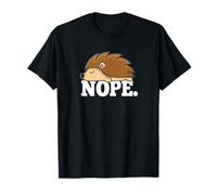 Funny Kids Cartoon Nope Nap Cute Animal Lover Hedgehog T-Shirt