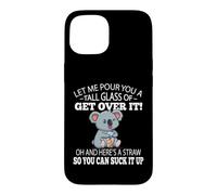 Funny Kids Tall Glass of Get Over It Suck It Up Koala Lover Coque pour iPhone 15