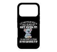 Funny Kids Tall Glass of Get Over It Suck It Up Koala Lover Coque pour iPhone 17 Pro