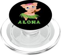 Funny Kids Tiki Pig Hula Dansant Luau Pig PopSockets PopGrip pour MagSafe