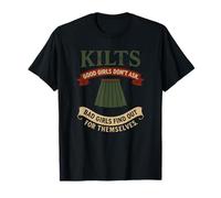 Funny Kilts Good Girls Don't Ask Skottish Gaelic Humour T-Shirt