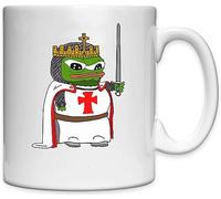 Funny King Arthur Knight Pepe The Frog Meme Tasse en céramique Blanche Blanc One Size