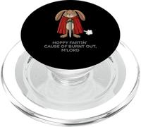 Funny Knight Burnt Out Bunny Hoppy Fartin M'Lord Easter PopSockets PopGrip pour MagSafe