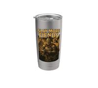 Funny Knight Gamer Jeu de mots Fantasy Game Lovers Retro Game Gobelet isotherme en acier inoxydable double paroi