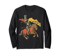Funny Knight Sir Ringe Jeu de Mots médiéval Humour Joke Rider Manche Longue