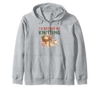 Funny Knitting I Would Rather Be Knitting Humour Lovers Sweat à Capuche