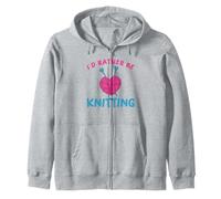 Funny Knitting I Would Rather Be Knitting Humour Lovers Sweat à Capuche