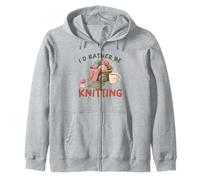 Funny Knitting I Would Rather Be Knitting Humour Lovers Sweat à Capuche