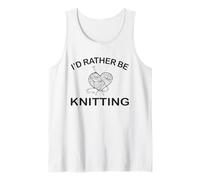 Funny Knitting I'd Rather Be Knitting Lovers Débardeur