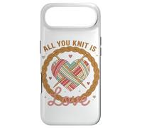 Funny Knitting Lover All You Knit is Love Yarn Mom Knitting Coque pour iPhone Air