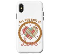 Funny Knitting Lover All You Knit is Love Yarn Mom Knitting Coque pour iPhone X/XS