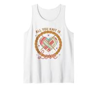 Funny Knitting Lover All You Knit is Love Yarn Mom Knitting Débardeur