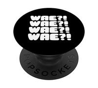 Funny Korean Language K-pop K-drama Fan Wae White Text PopSockets PopGrip - Support et Grip pour Smartphone/Tablette avec un Top Interchangeable