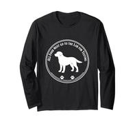 Funny Labrador Retriever Black Lab Fetch Dog Pet Lover Manche Longue