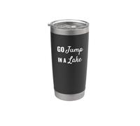 Funny Lake Life Bold Script Gobelet isotherme en acier inoxydable double paroi