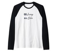 Funny Lake Life Bold Script Navy Font Design Manche Raglan