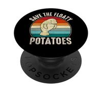 Funny Lamanatee Sea-Cow Pun Save The Floaty Potatoes PopSockets PopGrip Adhésif