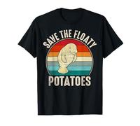 Funny Lamanatee Sea-Cow Pun Save The Floaty Potatoes T-Shirt