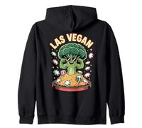 Funny Las Vegan Brocoli avec jetons de Casino et Lunettes de Soleil Sweat à Capuche