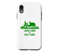 Funny Lawn Care is Self Care Lawnmower Humor Coque pour iPhone XR