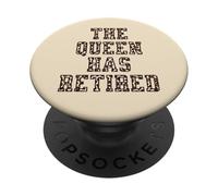 Funny Leopard The Queen a Pris sa Retraite PopSockets PopGrip Adhésif