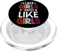 Funny Lesbian Pride J'aime Les Filles Qui Aiment Les Filles PopSockets PopGrip pour MagSafe