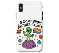 Funny LGBTQ+ Alien Pride Citation Outer Space Planet Design Coque pour iPhone X/XS