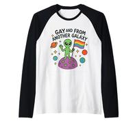 Funny LGBTQ+ Alien Pride Citation Outer Space Planet Design Manche Raglan