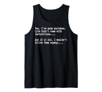 Funny Life Mistakes Independent Thinker No Instruction Humour Débardeur