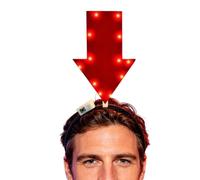 Funny Light-Up Arrowhead Headband With 3 Glow Modes - 5.12x13.39-Inch Polystyrene & Felt Novelty Hair Accessory | Eye-Catching Unisex Party Headwear For Carnivals And Cosplay