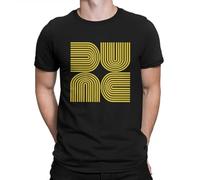 Funny Line T-Shirt Men Crew Neck Pure Cotton T Shirts Dune Tee Shirt Tops Black XL
