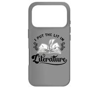 Funny Literary I Put The Lit in Literature Reading Teacher Coque pour iPhone 17 Pro