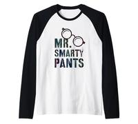 Funny Little Mr Smart Pantalon Last 100 Days School My Smartie Manche Raglan