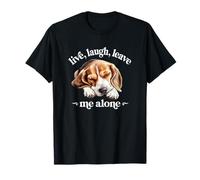 Funny Live Laugh Leave Me Alone Nap Sleep Beagle Dog Lover T-Shirt