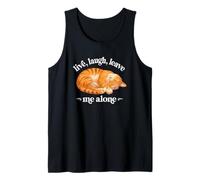 Funny Live Laugh Leave Me Alone Nap Sleep Orange Tabby Lover Débardeur