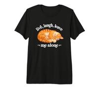 Funny Live Laugh Leave Me Alone Nap Sleep Orange Tabby Lover T-Shirt Haut de Gamme
