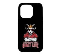 Funny Living Best Goat Life Fantasy Football Commish My King Coque pour iPhone 15 Pro