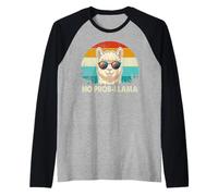 Funny Llama Design for Men Women Kids Llama Alpaca Animal Manche Raglan
