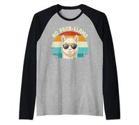 Funny Llama Design for Men Women Kids Llama Alpaca Animal Manche Raglan