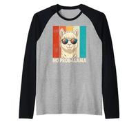 Funny Llama Design for Men Women Kids Llama Alpaca Animal Manche Raglan