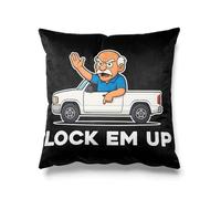 Funny Lock EM UP Private Property Square Throw Pillow Covers Taies d'oreiller