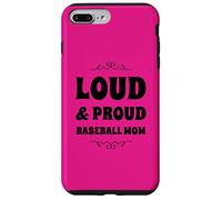 Funny Loud and Proud Baseball Moms Sports Mom Mother Humour Coque pour iPhone 7 Plus/8 Plus