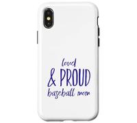 Funny Loud and Proud Baseball Moms Sports Mom Mother Humour Coque pour iPhone X/XS