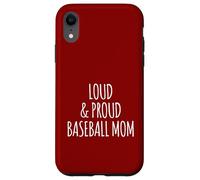 Funny Loud and Proud Baseball Moms Sports Mom Mother Humour Coque pour iPhone XR