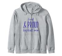 Funny Loud and Proud Baseball Moms Sports Mom Mother Humour Sweat à Capuche