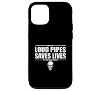 Funny Loud Pipes Sauve des Vies Humour Motard Coque pour iPhone 12/12 Pro
