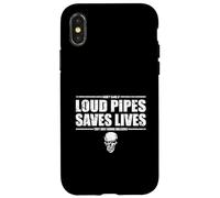 Funny Loud Pipes Sauve des Vies Humour Motard Coque pour iPhone X/XS