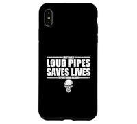 Funny Loud Pipes Sauve des Vies Humour Motard Coque pour iPhone XS Max