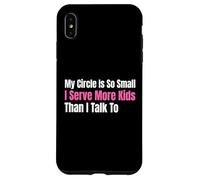 Funny Lunch Lady My Circle est si Petit Que Je sers Plus d'enfants Coque pour iPhone XS Max
